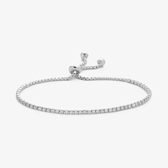 New ~ Anthropologie Shashi Rose Gold Diamond Tennis Bracelet - Picture 13 of 14